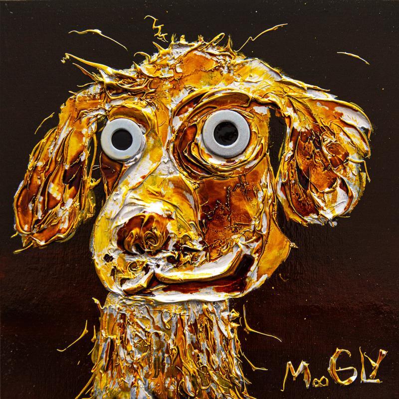 Painting Caramelus by Moogly | Painting Raw art Acrylic, Cardboard, Pigments, Resin Animals