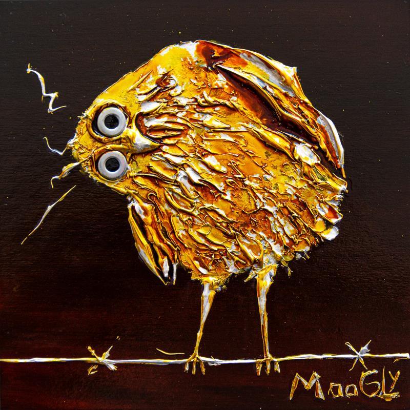 Painting Intrigus by Moogly | Painting Raw art Animals Cardboard Acrylic Resin Pigments