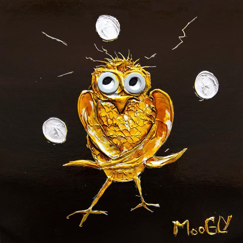 Peinture Jonglus par Moogly | Tableau Art Singulier Acrylique, Carton, Pigments, Résine Animaux