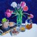 Painting Les jeux de Francis et Andy by Auriol Philippe | Painting Figurative Still-life Plexiglass Acrylic Posca