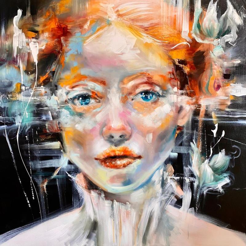 Painting luce by Abbondanzia Monica | Painting Figurative Portrait Oil Acrylic
