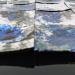 Peinture Blue Mirror par Bauquel Véronique | Tableau Abstrait Minimaliste Collage
