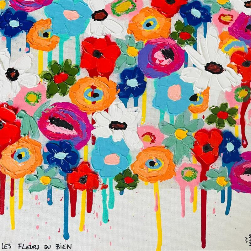 Painting LES FLEURS DU BIEN by Mam | Painting Pop-art Acrylic Nature, Society, Still-life