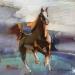 Painting Shimmering handsome by Bond Tetiana | Painting Figurative Landscapes Animals Oil