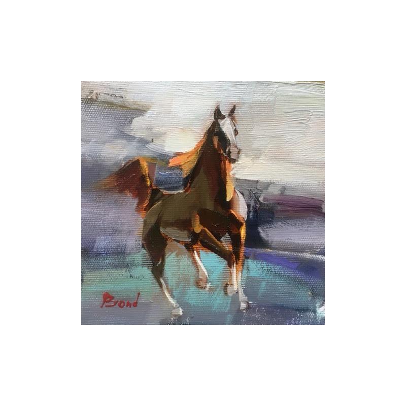 Painting Shimmering handsome by Bond Tetiana | Painting Figurative Oil Animals, Landscapes