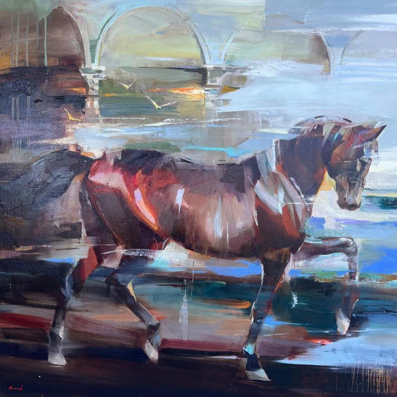 Painting The Secrets of the Shores by Bond Tetiana | Painting Figurative Oil Animals