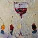 Peinture La verre à vin par Tomàs | Tableau Figuratif Natures mortes Huile