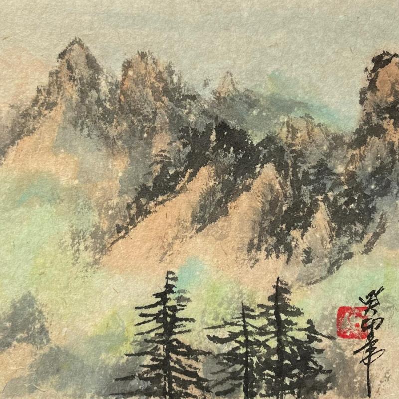 Gemälde Beautiful Mountains von Yu Huan Huan | Gemälde Figurativ Landschaften Tinte