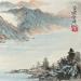 Peinture Mist Lakeside par Yu Huan Huan | Tableau Figuratif Paysages Encre