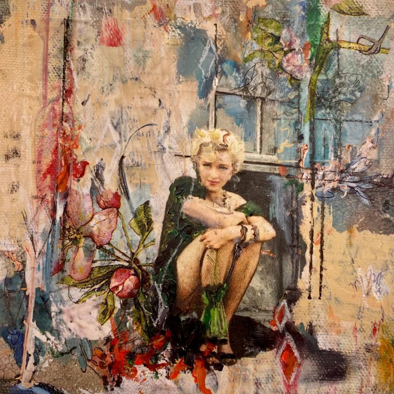 Peinture For Marilyn par Bergeron Marie-Josée | Tableau Surréalisme Acrylique, Collage, Encre, Papier, Pastel