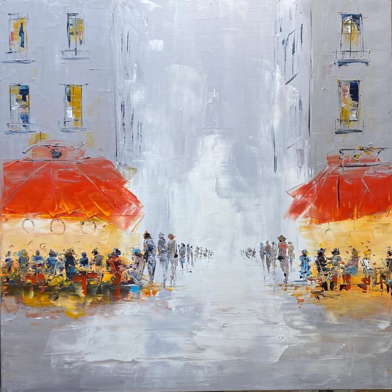 Painting Café  by Raffin Christian | Painting Figurative Urban Oil
