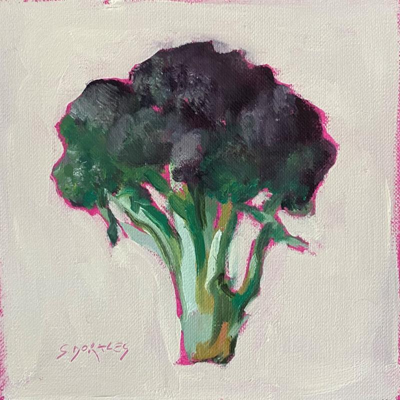 Peinture brocoli par Morales Géraldine | Tableau Figuratif Natures mortes Huile