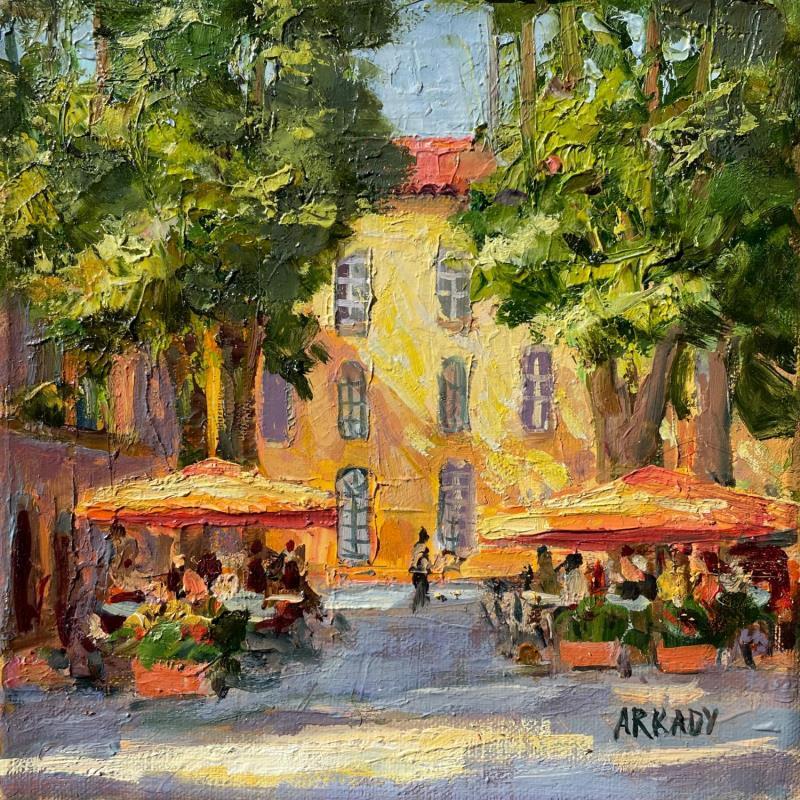 Painting Place de l’archevêché  by Arkady | Painting Figurative Oil