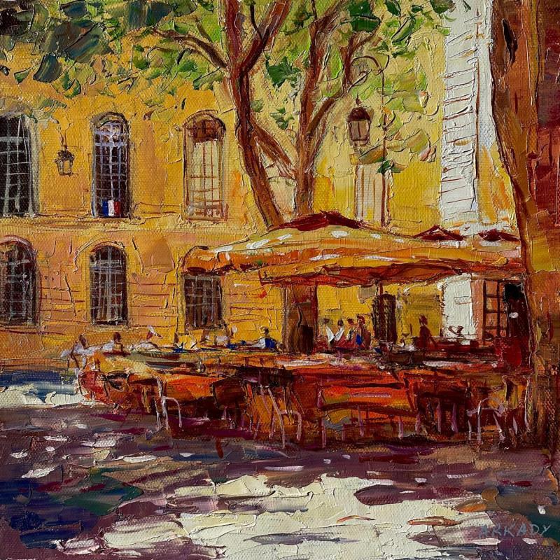 Painting Place de l’archevêché by Arkady | Painting Figurative Oil