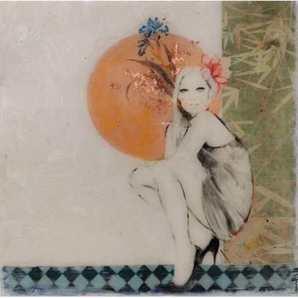 Painting Con Talones by Bofill Laura | Painting Figurative Acrylic, Resin, Wood Portrait