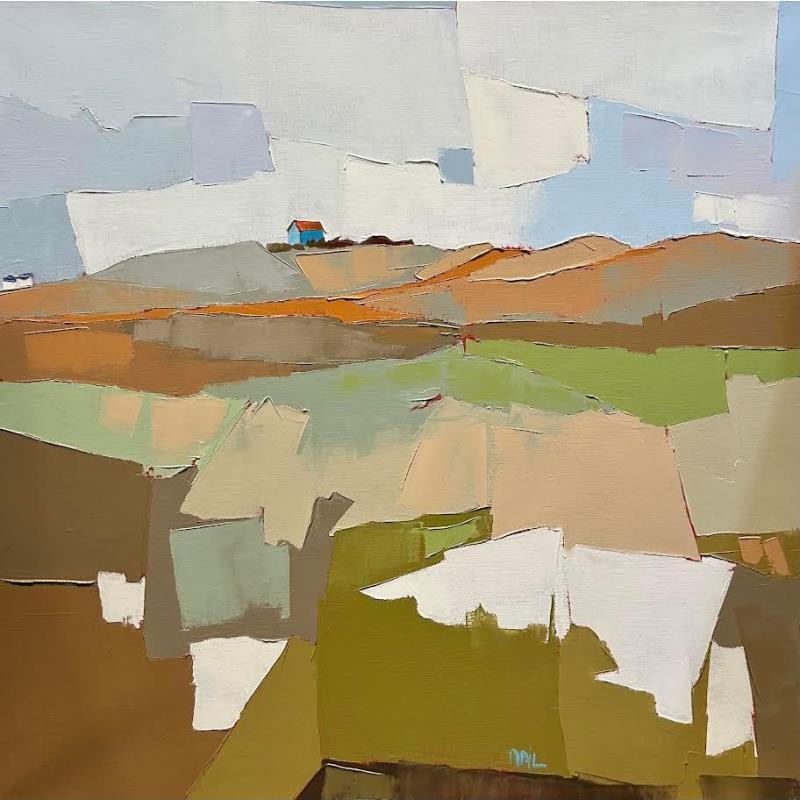 Gemälde Solitude dans les dunes  von PAPAIL | Gemälde Abstrakt Landschaften Öl