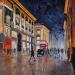 Gemälde Oxford circus von Martin Laurent | Gemälde Figurativ Urban Alltagsszenen Öl