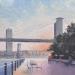 Painting NYC Manhattan bridge by Martin Laurent | Painting Figurative Oil
