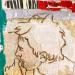 Gemälde F2 VIVRE LE REEL  10029-1558-20240214-4 von Sablyne | Gemälde Figurativ Alltagsszenen Holz Pappe Acryl Collage Tinte Pastell Blattgold Upcycling Papier Pigmente