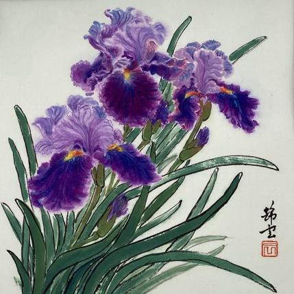 Painting Iris by Tayun | Painting Figurative Ink Nature