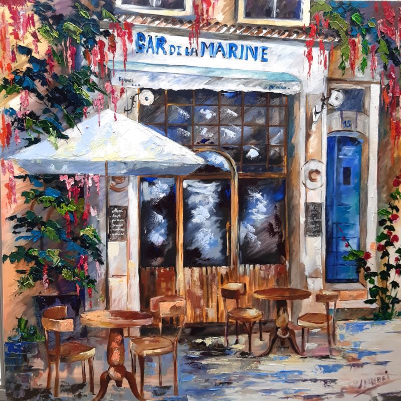 Painting BAR DE LA MARINE MARSEILLE by Laura Rose | Painting Figurative Oil Life style