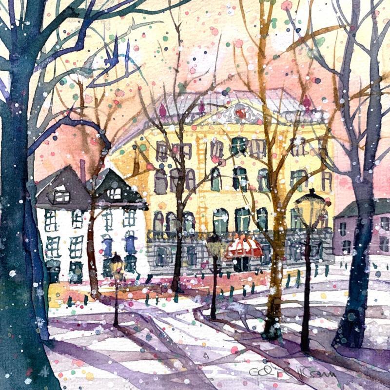 Painting NO.  2441  THE HAGUE  HOTEL DES INDÈS by Thurnherr Edith | Painting Subject matter Urban Watercolor