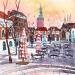 Painting NO.  2449  THE HAGUE  GROTE MARKT by Thurnherr Edith | Painting Subject matter Urban Watercolor