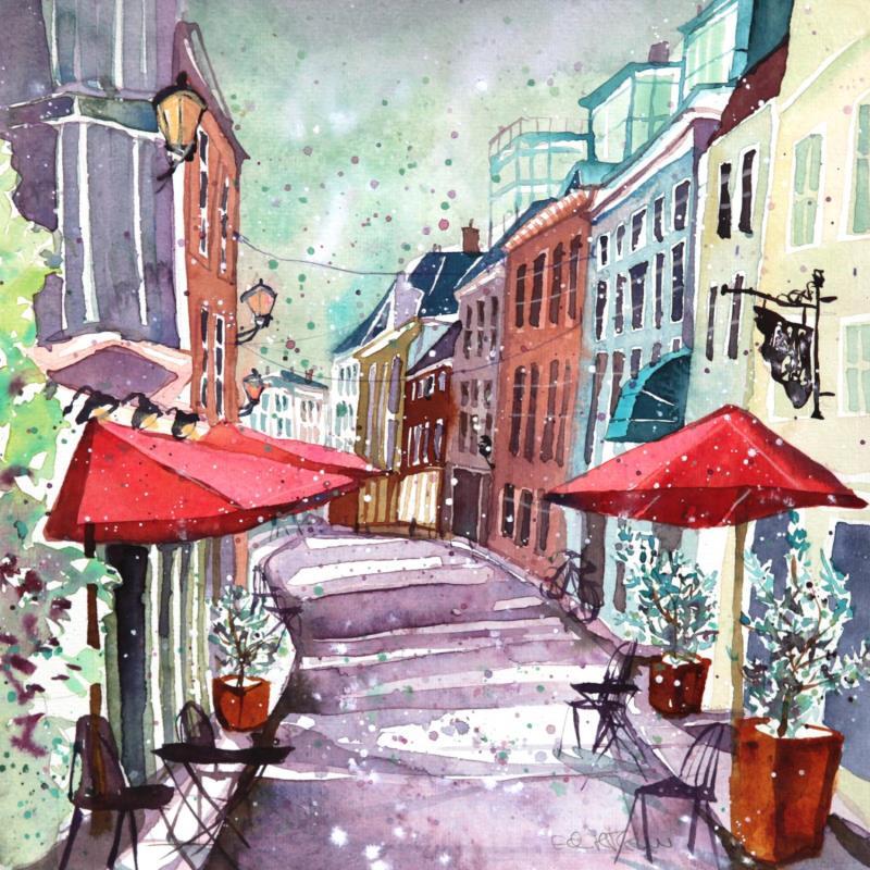 Painting NO.  2454  THE HAGUE  OUDE MOLSTRAAT by Thurnherr Edith | Painting Subject matter Urban Watercolor