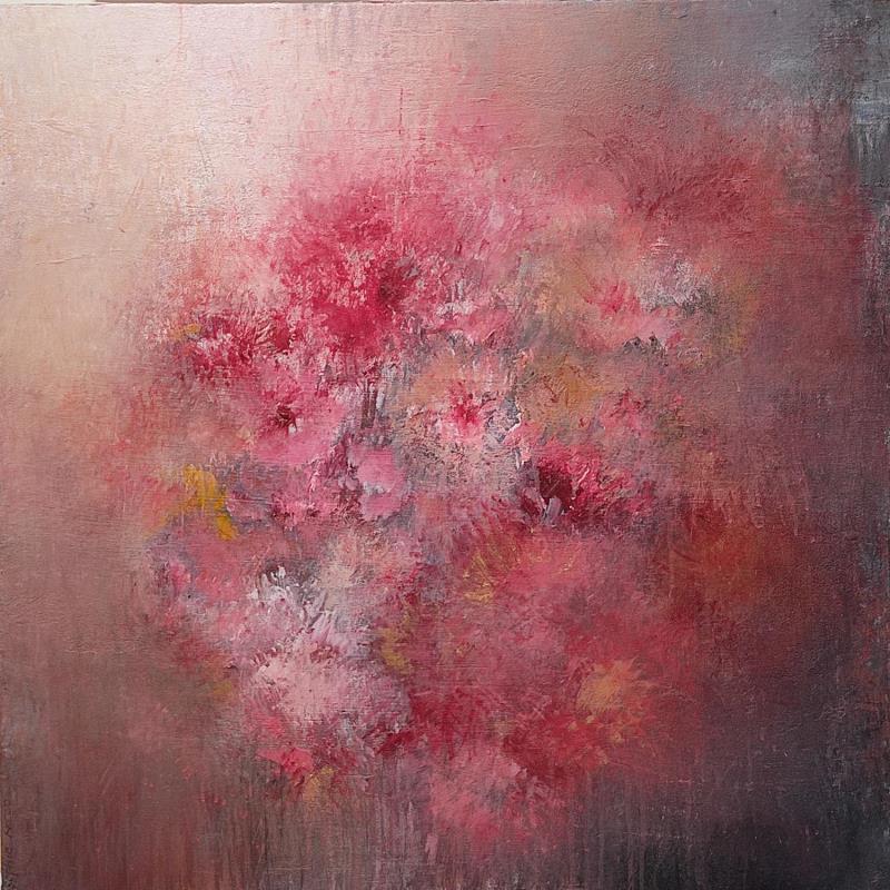 Painting Symphonie florale by Rocco Sophie | Painting Raw art Acrylic, Gluing, Sand