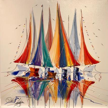 Painting Les Voiles Merveilleuses by Fonteyne David | Painting Figurative Acrylic