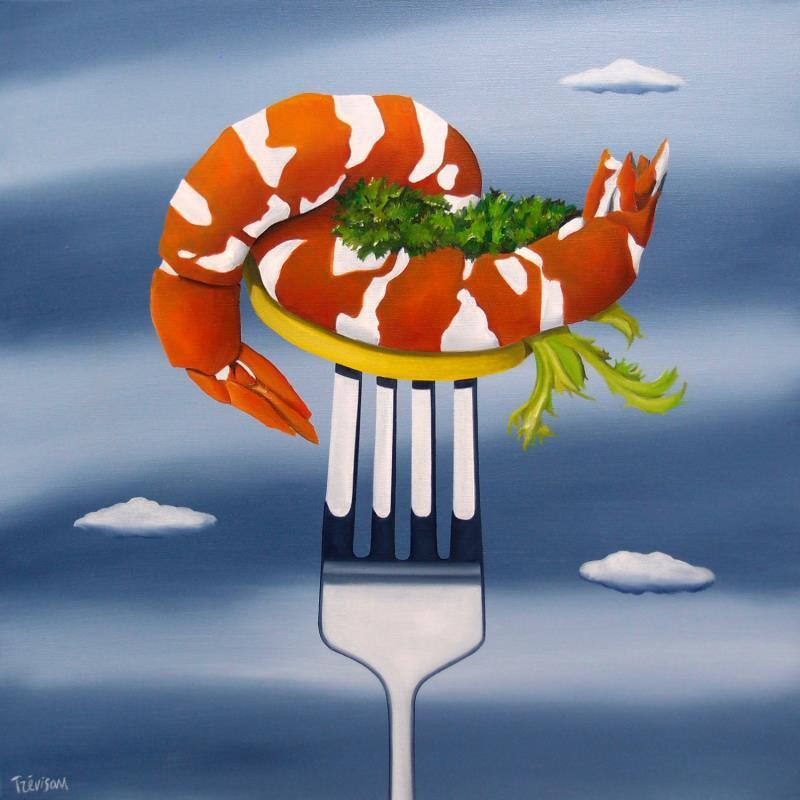 Painting Gourmet by Trevisan Carlo | Painting Surrealism Still-life Oil