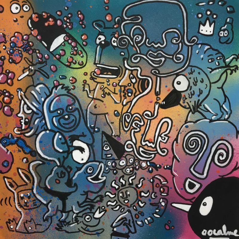 Peinture Pills par Oocalme | Tableau Art Singulier Animaux Graffiti