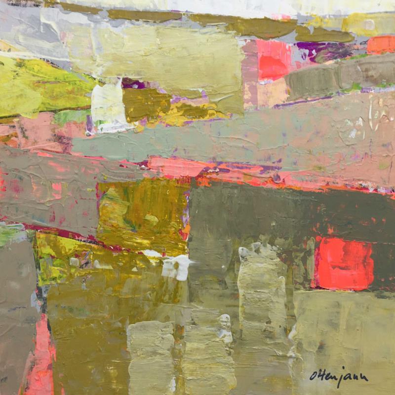 Painting Golden days by Ottenjann Andrea | Painting Abstract Minimalist Acrylic