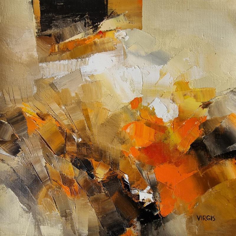 Painting Autumn meadows by Virgis | Painting Abstract Oil Minimalist