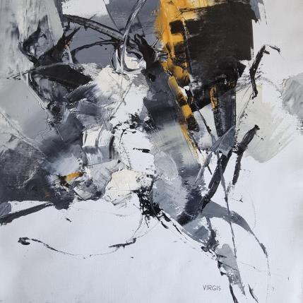 Peinture Causes and consiquances par Virgis | Tableau Abstrait Huile Noir & blanc