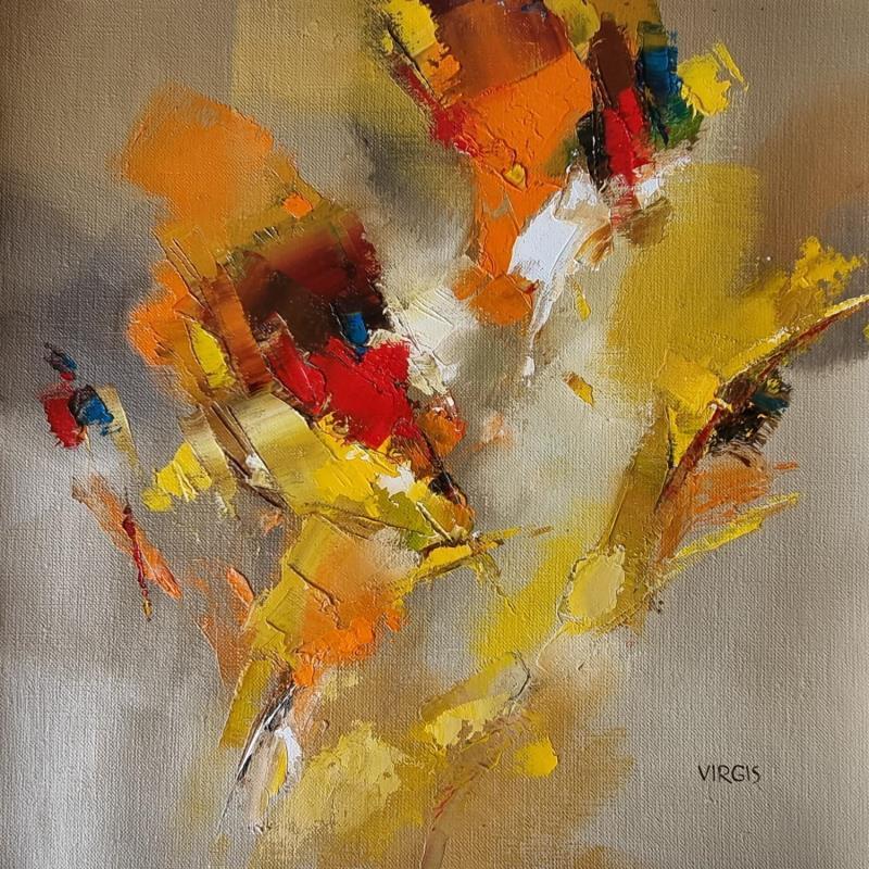 Painting Cheerful by Virgis | Painting Abstract Oil Minimalist