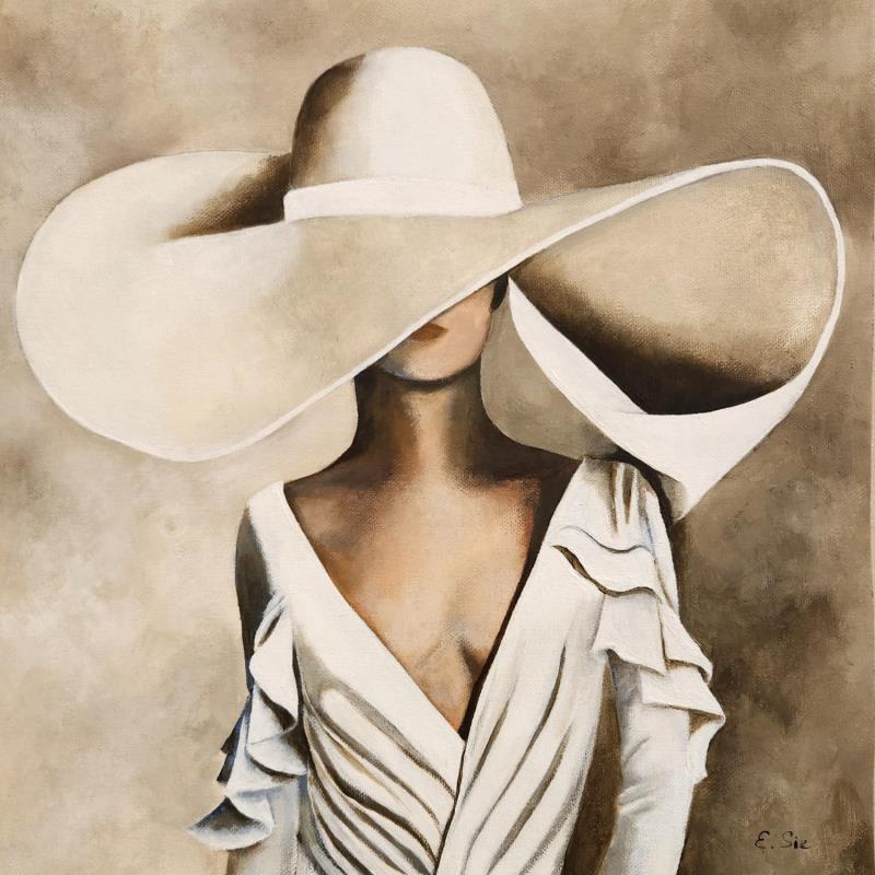 Painting Miss blanche by Sie Evelyne | Painting Figurative Life style Acrylic