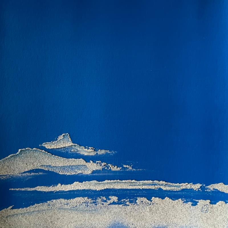 Gemälde Carré Niçois III von CMalou | Gemälde Materialismus Minimalistisch Sand