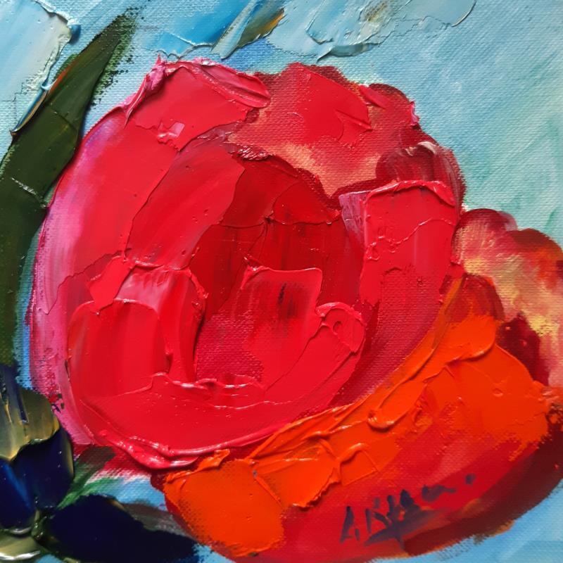 Painting SKY FLOWER by Laura Rose | Painting Figurative Oil Still-life