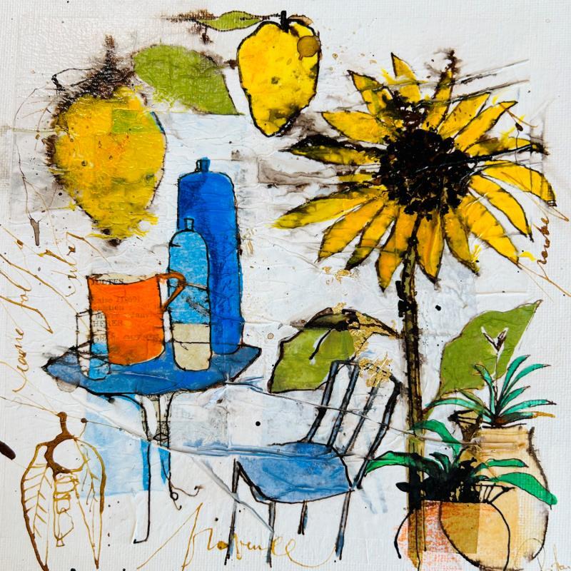 Peinture Citrons par Colombo Cécile | Tableau Art naïf Acrylique, Aquarelle, Collage, Encre, Pastel Natures mortes, Scènes de vie