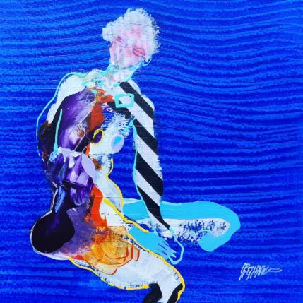 Gemälde Soleil couchant von Cressanne | Gemälde Figurativ Acryl, Pastell, Tinte Akt, Pop-Ikonen
