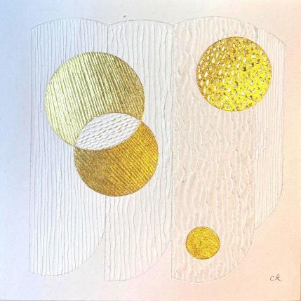 Painting Four Bubbles by Caitrin Alexandre | Painting Abstract Ink Minimalist
