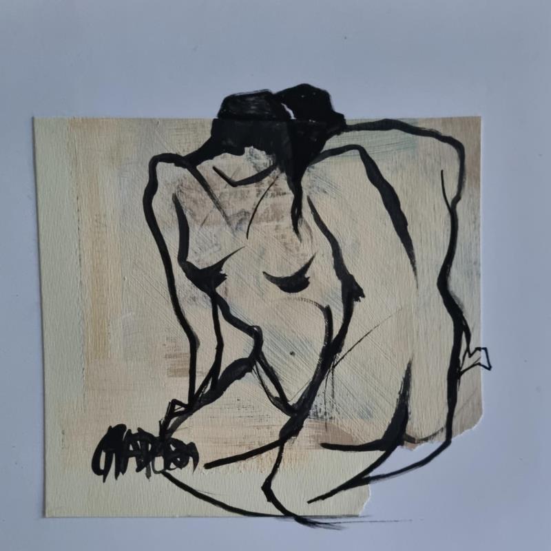 Painting Hors cadre by Chaperon Martine | Painting Figurative Nude Acrylic