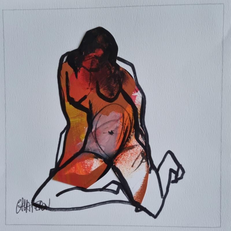 Painting Automne 1 by Chaperon Martine | Painting Figurative Nude Acrylic