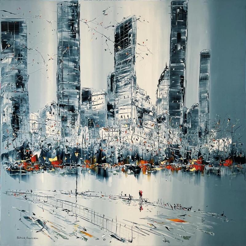 Painting Manhattan et nous by Rousseau Patrick | Painting Figurative Oil Urban