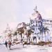 Painting grand palace by Poumelin Richard | Painting Figurative Landscapes Oil Acrylic