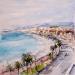 Painting nice azur by Poumelin Richard | Painting Figurative Landscapes Oil Acrylic