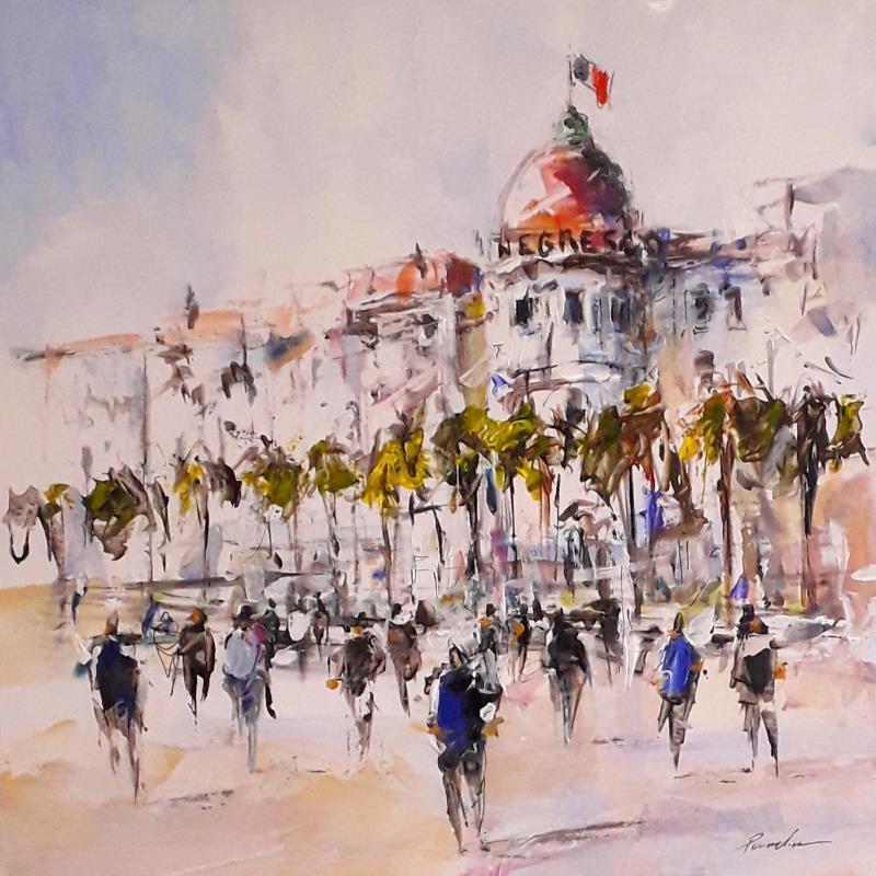 Painting hotel a nice by Poumelin Richard | Painting Figurative Acrylic, Oil Landscapes