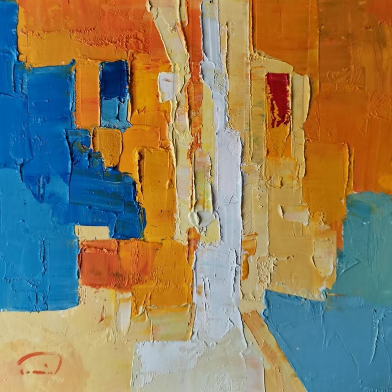 Painting Bonjour by Tomàs | Painting Abstract Oil Life style, Urban