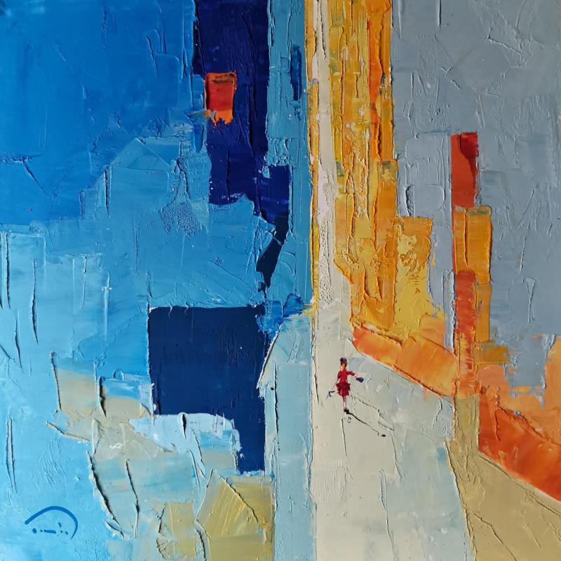 Painting Promenade matinal by Tomàs | Painting Abstract Urban Oil